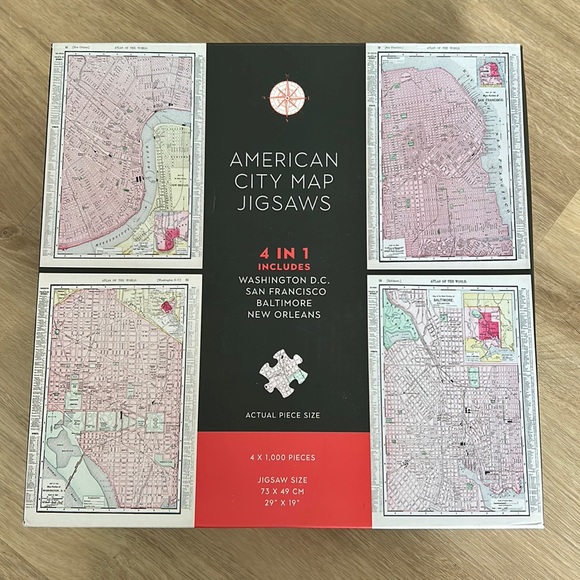 Games Set Of 4 American City - M 6507354fa0e6c62d972fca3d 